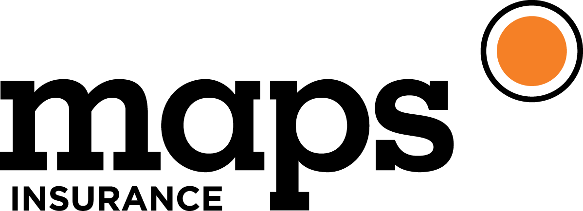 Black maps insurance logo
